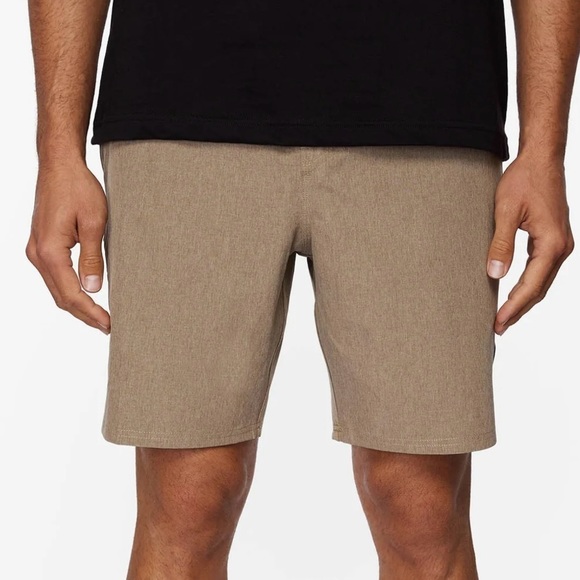 O'Neil Reserve Tan Elastic Waist Hybrid Shorts Size XXL 18" Quick Dry Pull On - Picture 1 of 14